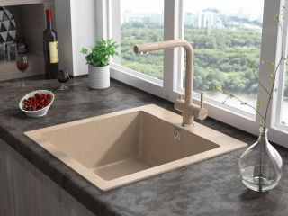 Смеситель для кухни Paulmark Skalen Sk213020-302 песок